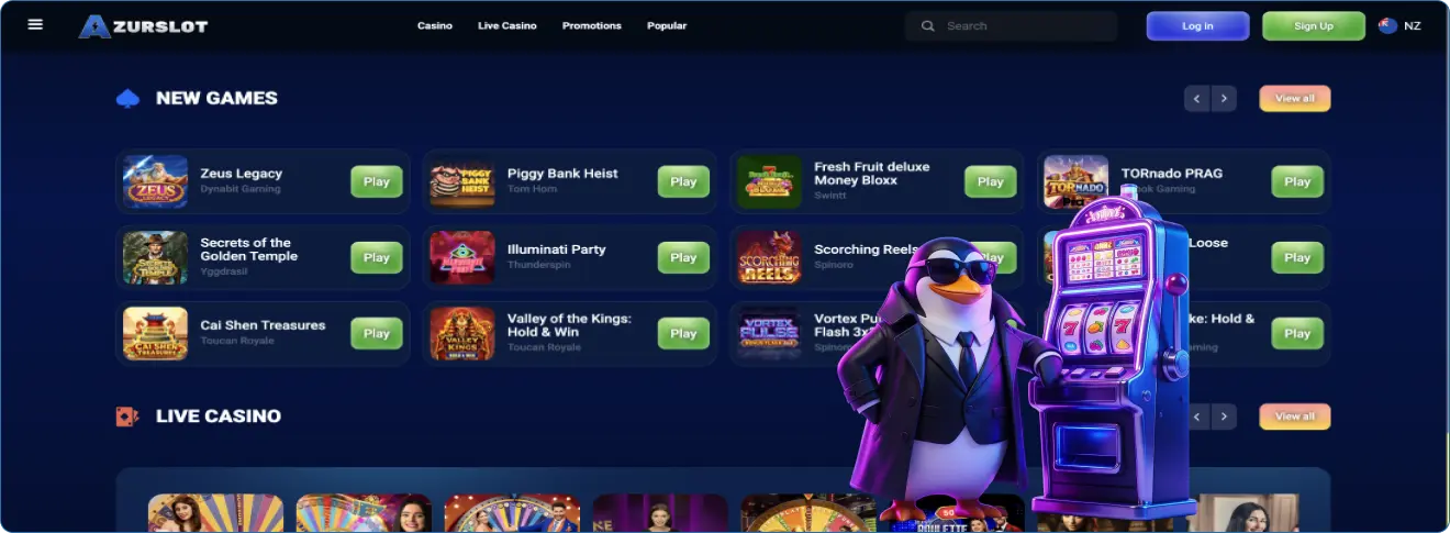 AzurSlot Online Casino Games